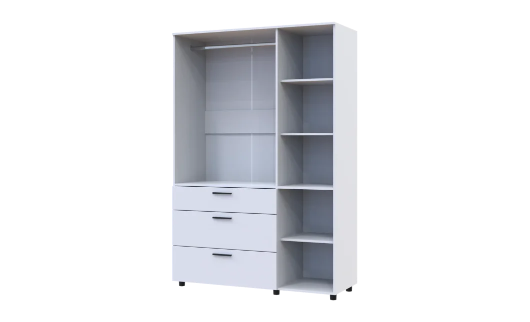 Skříň na oblečení Doros Thorn Bílá 3 DTD/3Š tyč 135х51.6х200 (44900485)