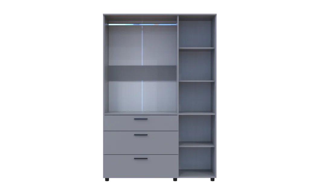Skříň na oblečení Doros Thorn Šedá 3 DTD/3Š tyč 135х51.6х200 (44900489)