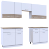 Kuchyně Lea Doros 2,6 m Bílá/Dub Sonoma DTD 260×60×250 (81000009)