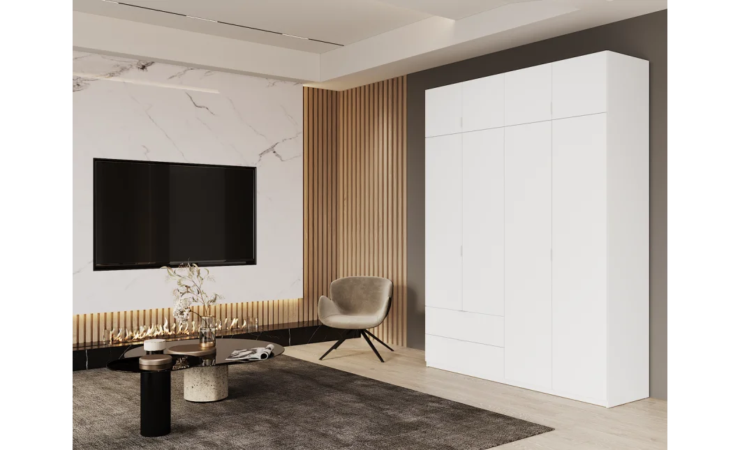 Šatní skříň na oblečení Doros Lukas Bílá 180×50×240 (80737069)