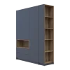 Šatní skříň s výklenkem a regálem Doros Dale Antracit/Dub Evok 3 dveře 178×52×220 (42005338)