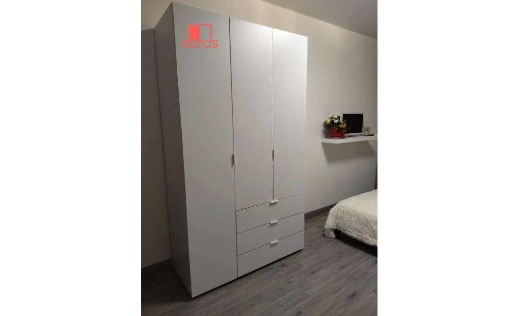 Šatní skříň Doros Gelar Bílá 3 DTD 116,2x49,5x203,4 (80397641)