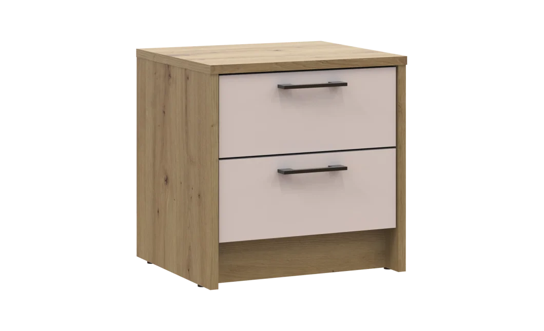 Noční stolek Doros Rondi Dub Artisan/Kašmír 2Zás 40x35x40 (41516287)