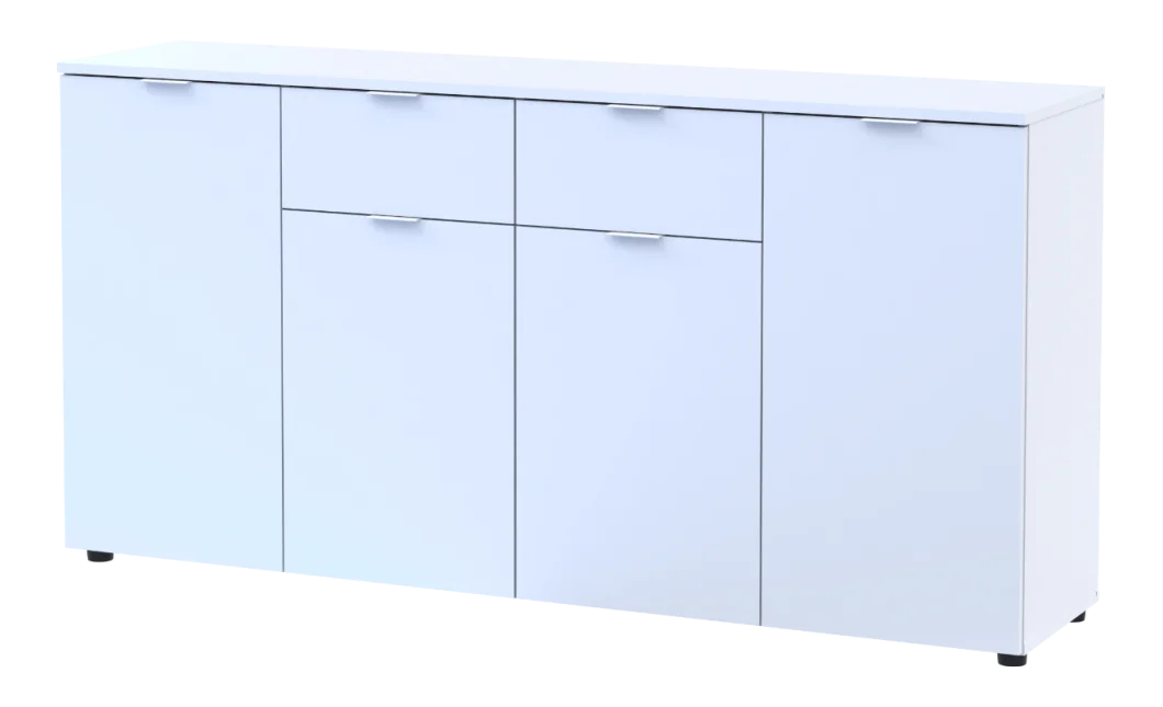 Komoda Doros Ron 7 Bílý 4 dveře 2 zásuvky 160 × 38 × 81 (44900222)