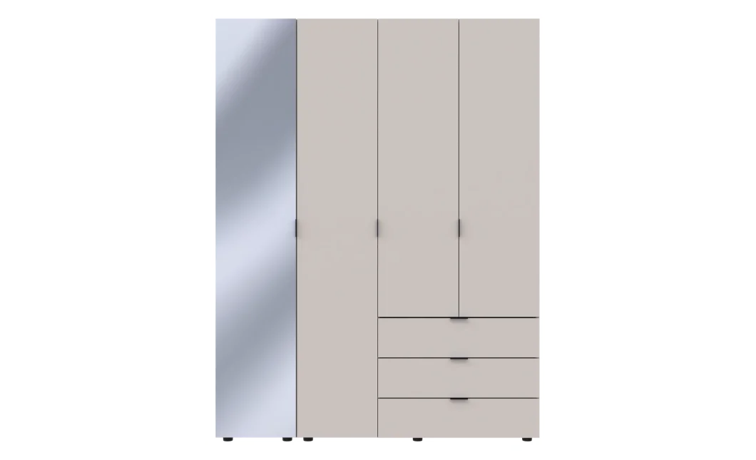 Skříň na oblečení Doros Gelar Kašmír 3 dveře/zrcadlo 155 × 49,5 × 203,4 (80737657)