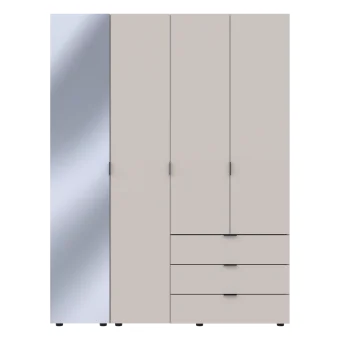 Skříň na oblečení Doros Gelar Kašmír 3 dveře/zrcadlo 155 × 49,5 × 203,4 (80737657)