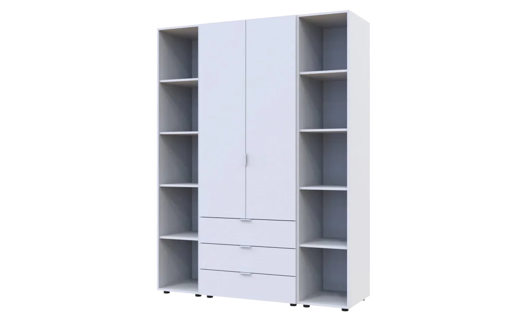 Set Doros Gelar se 2 regálů Bílý 2 dveře 153,9×49,5×203,4 (42005030)