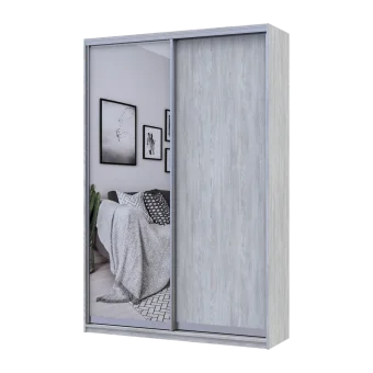 Šatní skříň Doros City Light Borovice Natti 1 DTD / 1 zrcadlo 120×60×225 (80736498)