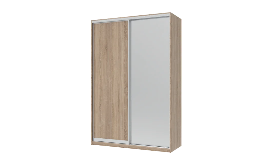 Šatní skříň Doros City Light Dub Sonoma 1 DTD / 1 zrcadlo 150×60×225 (42002039)
