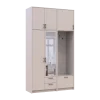 Šatní skříň Doros Rondi s věšákem, zrcadlem a vysokým nástavcem Kašmír 2 dvere 142x52x260 (42005406)