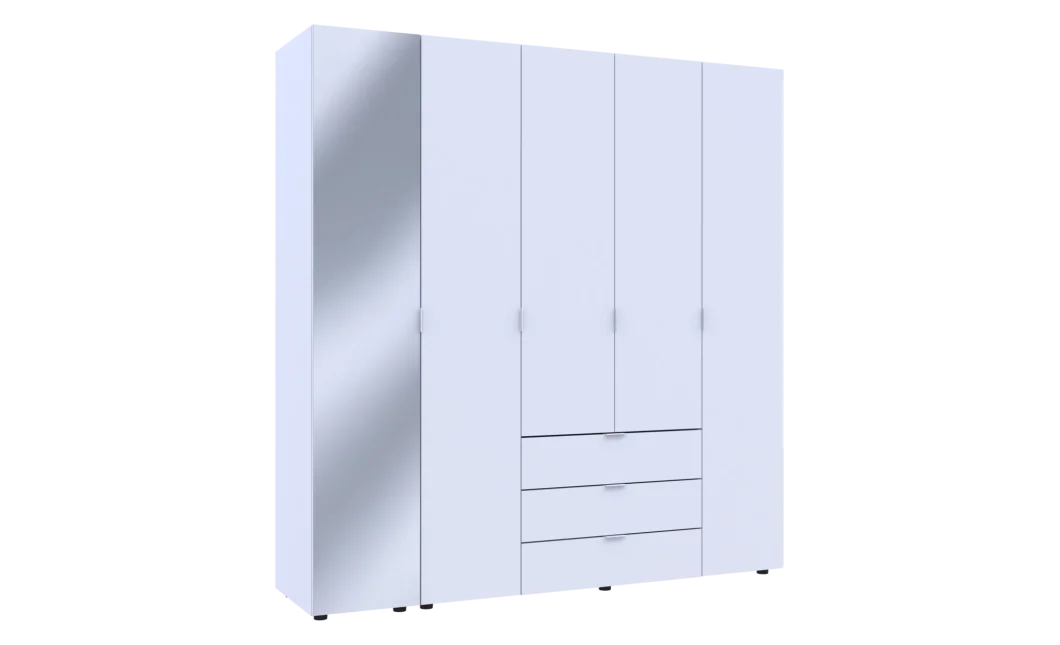 Skříň na oblečení Doros Gelar Bílý 4 dveře/zrcadlo 194 × 49,5 × 203,4 (42002160)