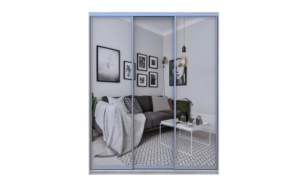 Šatní skříň Doros City Light Borovice Natti 3 zrcadla 180×60×225 (80736524)