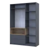 Skříň na oblečení s nikou Doros Dale Antracit/Dub Evok 3 dveře 150 × 52 × 220 (44900526)