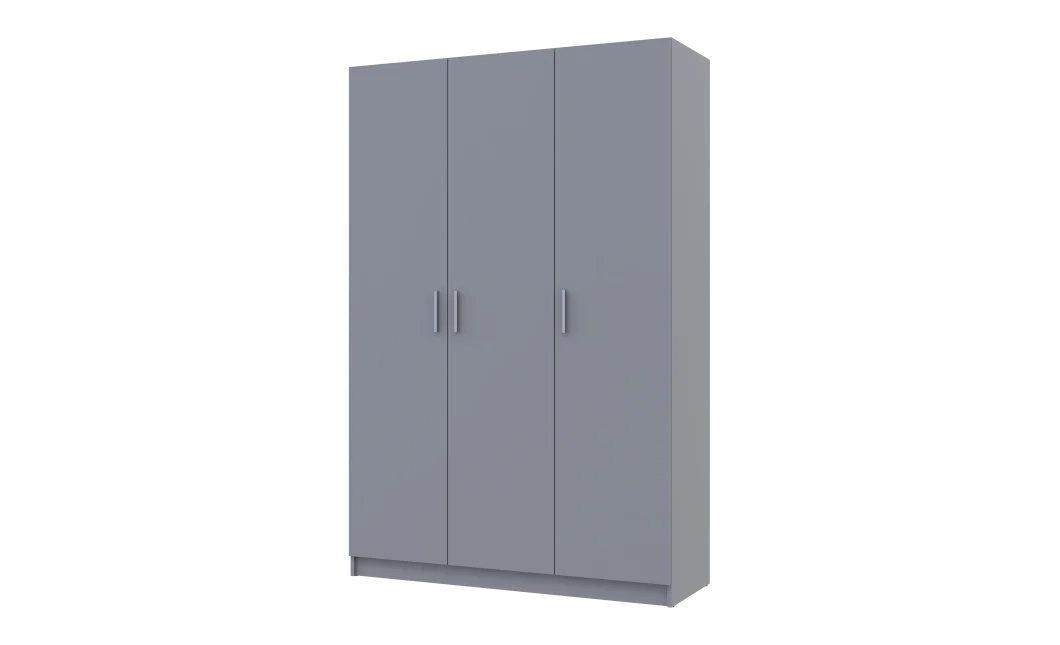 Šatní skříň Promo Šedá 3 dveře 135x48x204 (80737765)