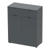 Komoda Doros Ron 2 2 dveře 1 zásuvka Grafit 80 × 38 × 100 (41516004)