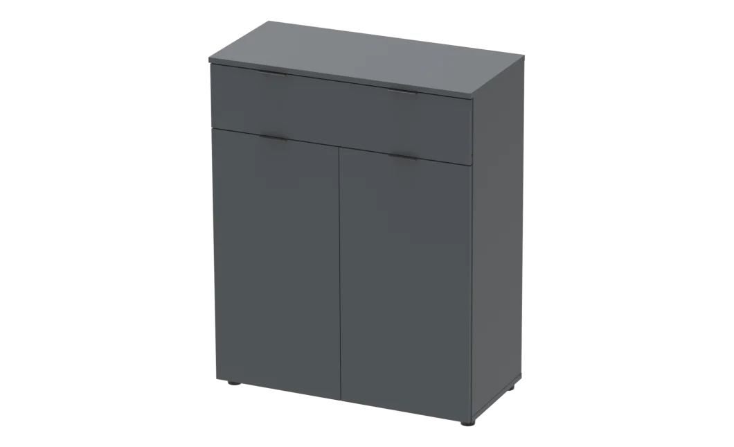 Komoda Doros Ron 2 2 dveře 1 zásuvka Grafit 80 × 38 × 100 (41516004)
