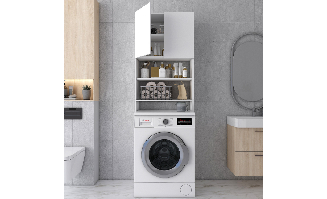 Skříň na pračku Doros Lola Mini Bílý DTD 64×26,6×190 (41516023)