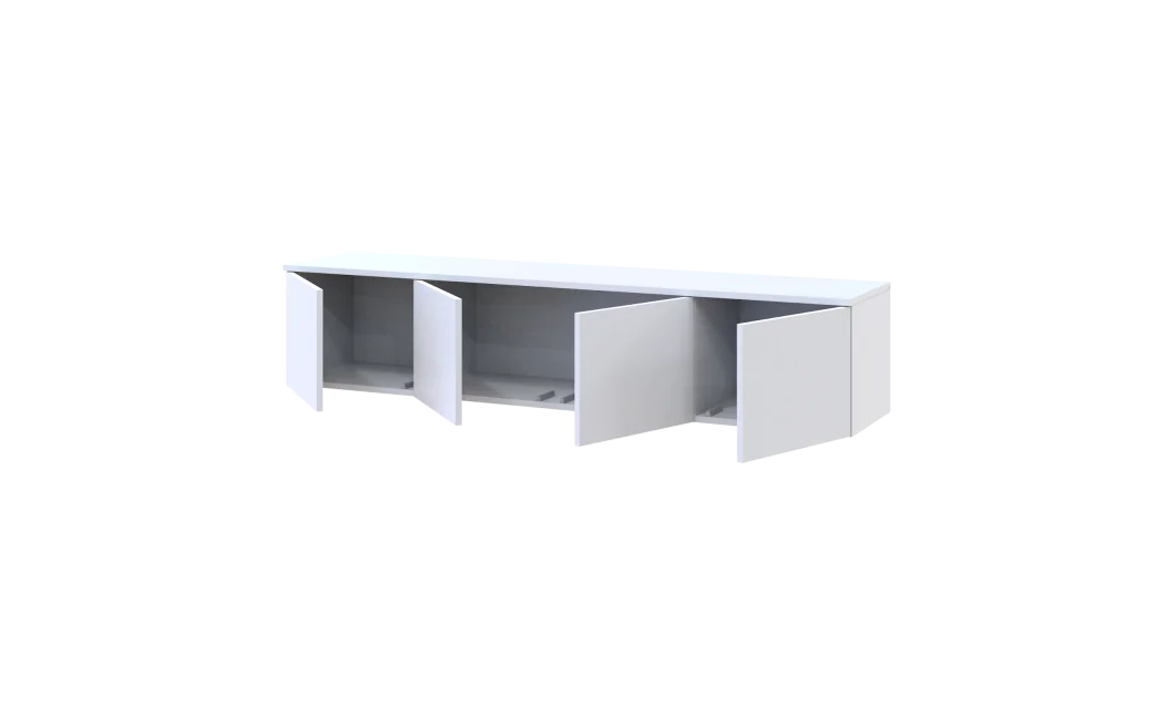 TV stolek Doros Levia Bílý 4 dveře 160x35x33 (41516091)