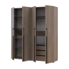 Kleiderschrank mit Regalen und Schubladen Doros Kasper Cremona Cannolo 2+2 LTD 180 × 50 × 204 cm (42005535)