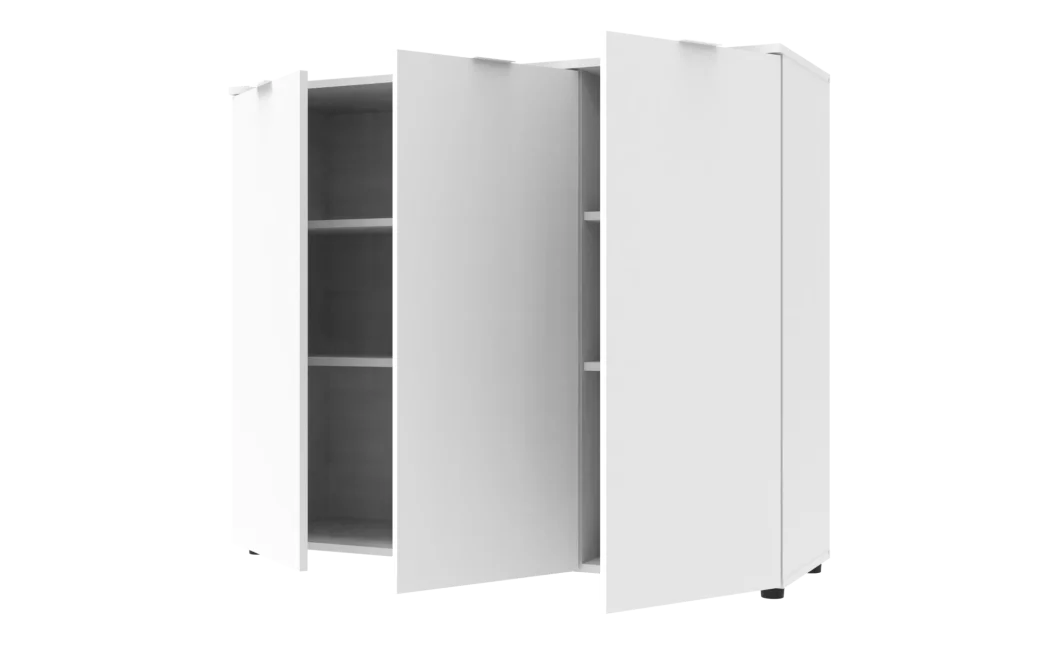 Komoda Doros Ron 6 3 dveře Bílý 120 × 38 × 100 (41515999)