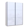 Šatní skříň s posuvnými dveřmi Doros G-Caiser Kašmír / Bílá 2 skla / 3 části 180x60x240 (42005325)