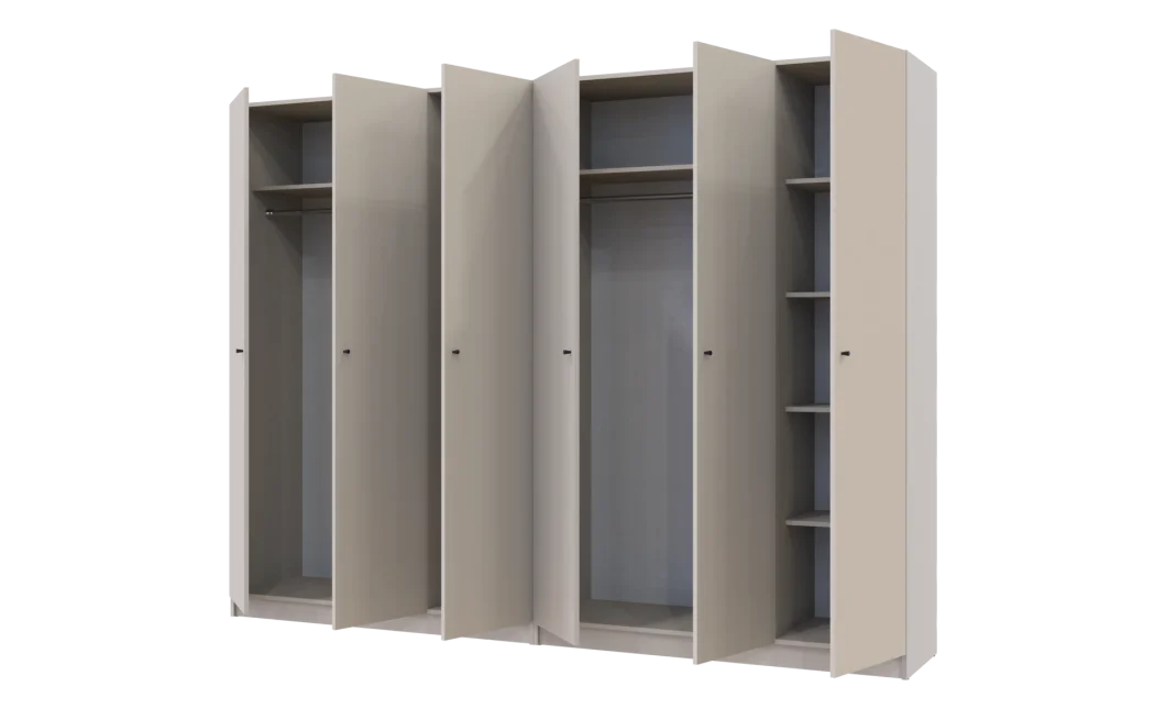 Skříň na oblečení Doros Promo Kašmír 3+3 dveře 270×48×204 (80737674)