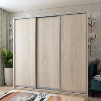 Šatní skříň Doros City Light Dub Sonoma 3 DTD 225×60×225 (42002137)