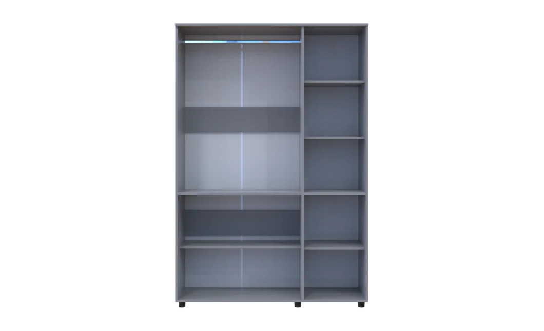 Skříň na oblečení Doros Thorn Šedá 3 DTD tyč 135x51.6x200 (44900487)
