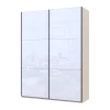 Šatní skříň s posuvnými dveřmi Doros G-Caiser Kašmír / Bílá 2 skla / 3 části 180x60x240 (42005325)