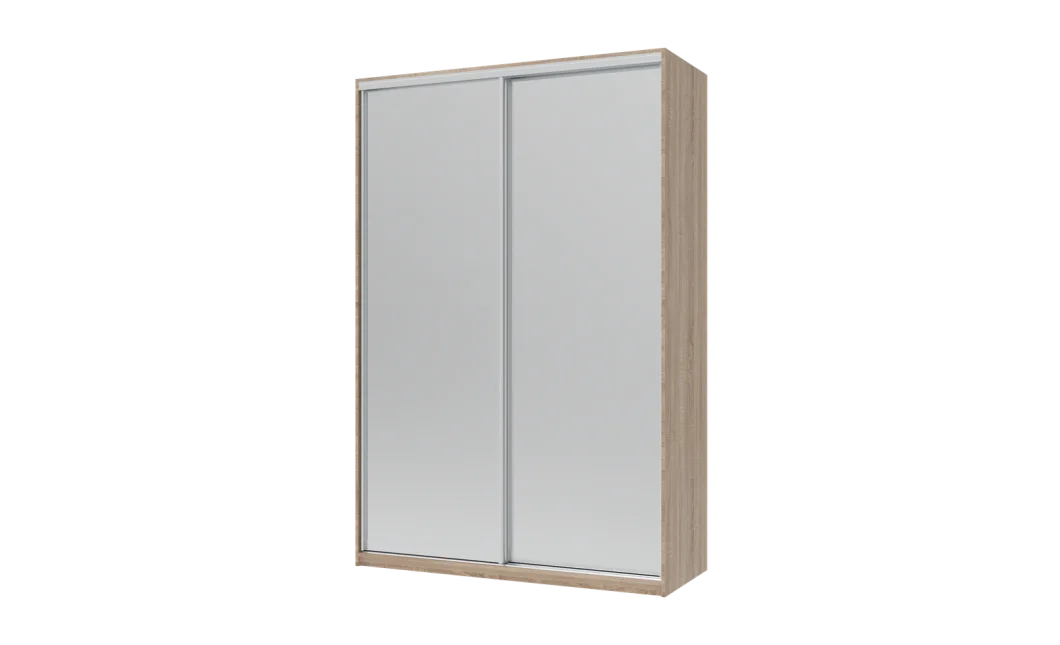 Šatní skříň Doros City Light Dub Sonoma 2 zrcadla 150×60×225 (44900073)
