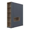 Šatní skříň s výklenkem a regálem Doros Dale Antracit/Dub Evok 3 dveře 178×52×220 (42005338)