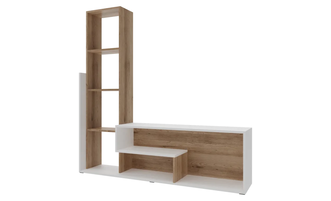 Obývací stěna Doros Etana Dub Artisan / Bílý 150 × 30 × 150 (41510097)