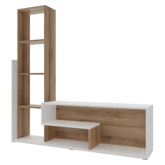 Obývací stěna Doros Etana Dub Artisan / Bílý 150 × 30 × 150 (41510097)