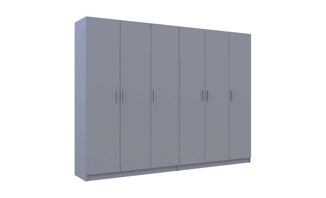 Sada Promo Šedá 3+3 dveře 270x48x204 (80737768)