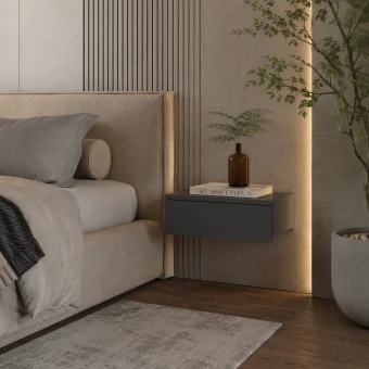 Noční stolek Doros Levia Grafit 1 zásuvka 46x31x15 (41516090)