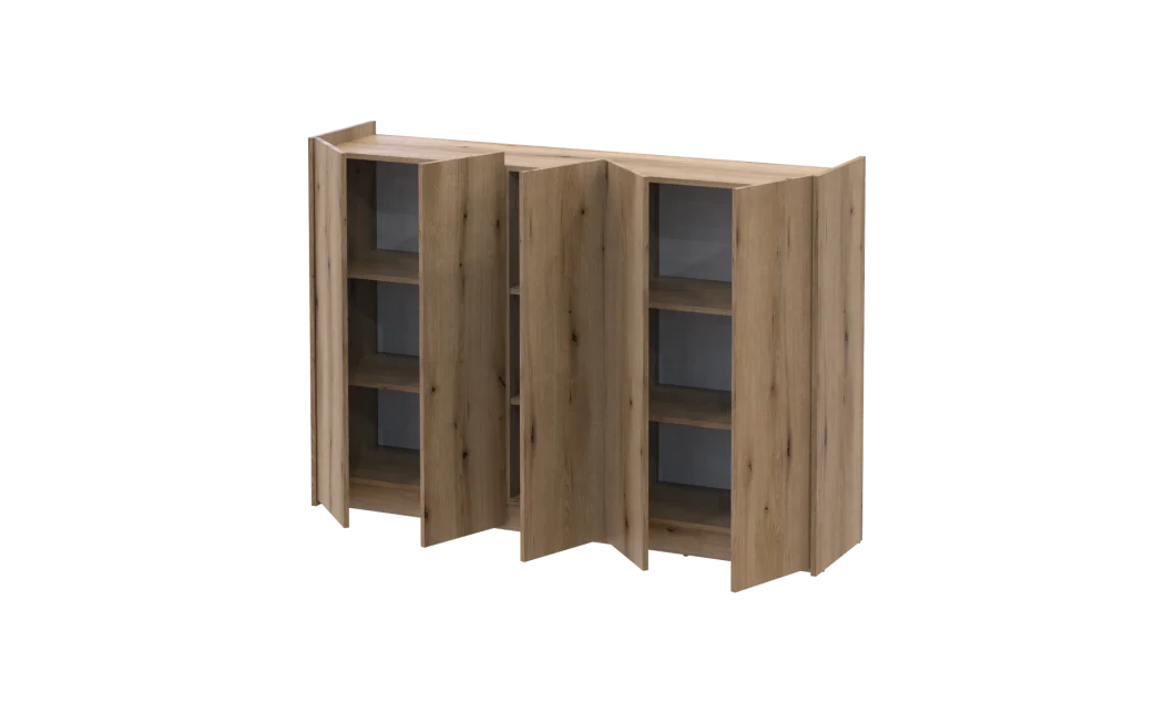 Botník se zrcadlem Doros Kassel Dub Evok 5 DTD 159×40×110 (42005502)