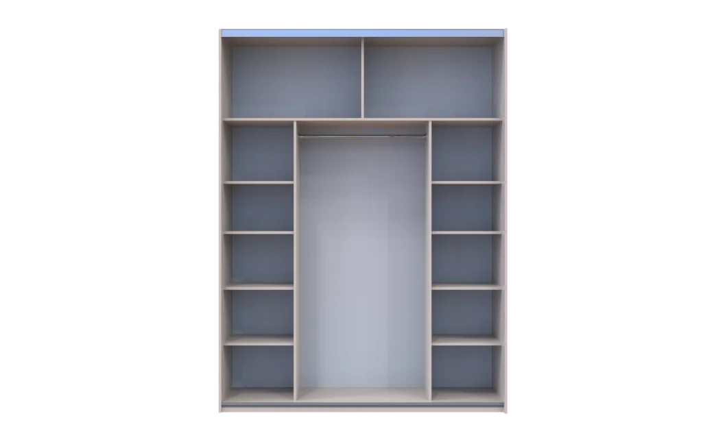 Šatní skříň s posuvnými dveřmi Doros G-Caiser Kašmír / Černá 2 skla / 3 části 180x60x240 (42005326)