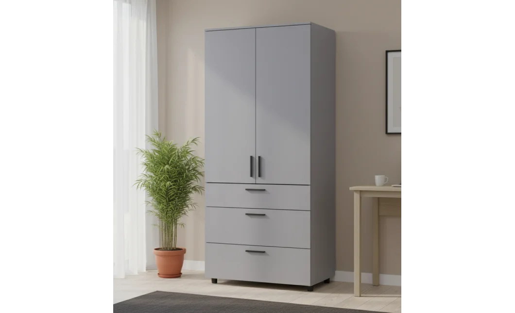 Skříň na oblečení Doros Thorn Šedá 2 DTD/3Š tyč 90х51.6х200 (44900441)