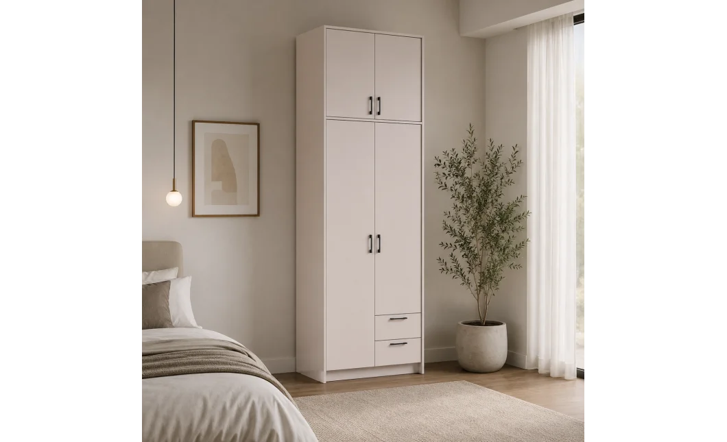 Šatní skříň Doros Rondy s s vysokým nástavcem Kašmír 2 dvere 82x52x260 (80738482)