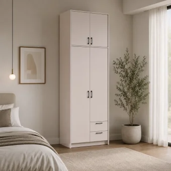 Šatní skříň Doros Rondy s s vysokým nástavcem Kašmír 2 dvere 82x52x260 (80738482)