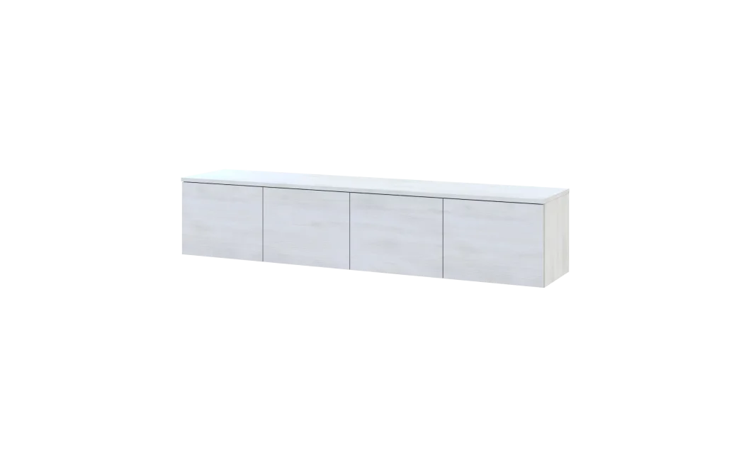 TV stolek Doros Levia Bílé dřevo 4 dveře 160x35x33 (41516117)
