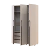 Kleiderschrank mit Schubladen Doros Kasper Kaschmir 3 LTD 135 × 50 × 204 cm (42005561)