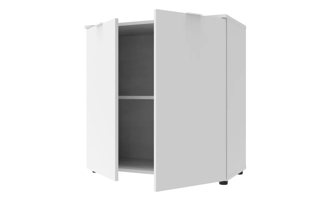 Komoda Doros Ron 3 2 dveře Bílý 80 × 38 × 81 (41516001)