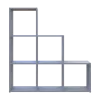 Regál Doros Step 3×3 Šedý otevřený 102,6×28,8×106,1 (41516178)