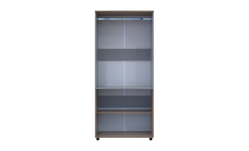 Skříň na oblečení Doros Thorn Cremona Cannolo/Šedá 2 DTD tyč 90х51.6х200 (44900455)
