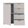 Komoda Doros Ron 1 1 dveře 4 zásuvky Kašmír 80 × 38 × 81 (41516043)