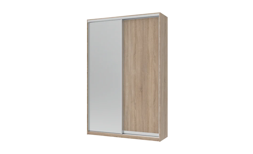 Šatní skříň Doros City Light Dub Sonoma 1 DTD / 1 zrcadlo 150×45×225 (42002037)