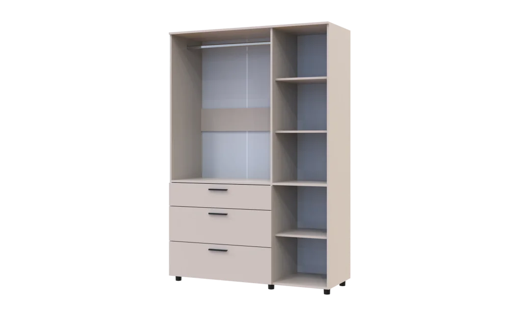 Skříň na oblečení Doros Thorn Kašmír 3 DTD/3Š tyč 135х51.6х200 (44900497)