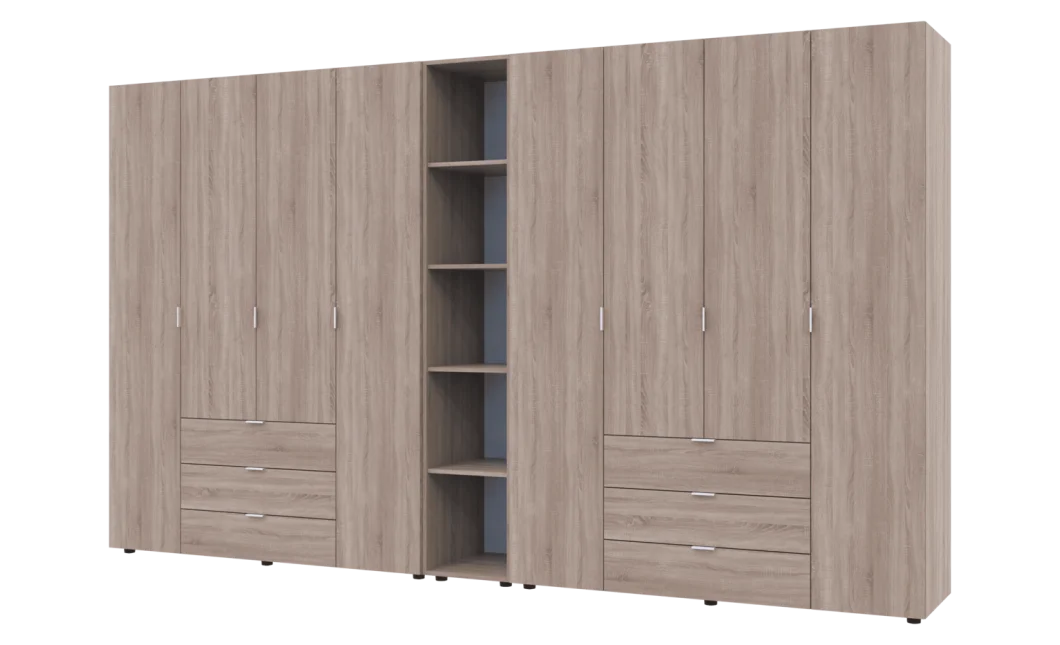 Set Doros Gelar s regálem Dub Sonoma 4+4 dveře 348,2×49,5×203,4 (42005053)