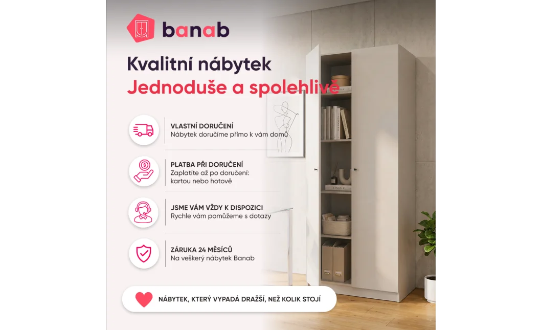 Skříň na oblečení Doros Promo Kašmír 3+3 dveře 270×48×204 (80737674)